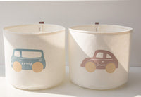 Leather Rope Nursery Storage Basket for Kids/toddlers-Animal Toy Storage Bin-Large Decorative Baby Basket- small laundary basket