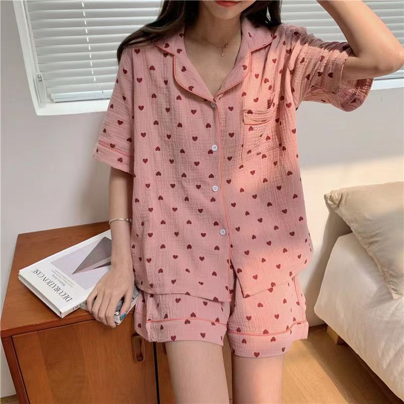 Soft Cute Cotton Pajamas| Pink Pajamas | For Bridesmaid,Birthday Girl Pajamas| Heart Print Pajamas | Gigt for her | Cozy Pajamas sets