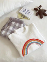 Winter Rainbow flannel Pajama Set