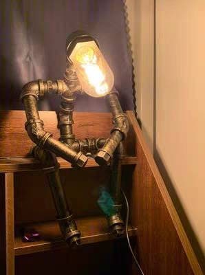 Pipe Light|Table lamp|Decoration lamp|Edison Bulb Steampunk Lamp |Industrial lighting|Vintage Desk Lamp |Gas Pipe Lamp|Rustic Metal Lighting