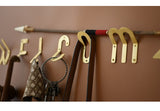 Alphabet Gold hooks| Symbol Coat Hooks| Personalized Letter Gold Hooks |Brass Coat Hooks | Entryway Decor| Coat Hanger Organizer |Wall decor