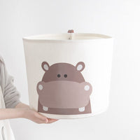 Leather Rope Nursery Storage Basket for Kids/toddlers-Animal Toy Storage Bin-Large Decorative Baby Basket- small laundary basket
