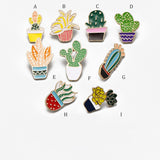 Enamel pins quotes |Cute Platns enamel pins in set| Cactus Soft Enamel Pin Pack| Lapel Pin| Brooch Metal Pin For Jackets,  Hats, Backpacks